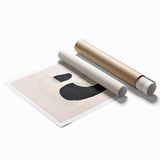 Neutral Abstract Prints – Layered Organic Shapes in Beige and Black
