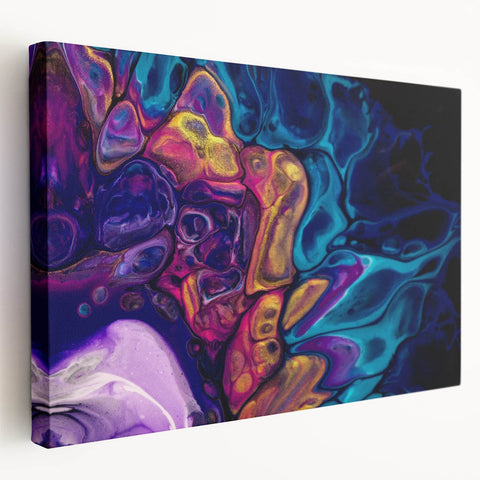 Vibrant Fluid Abstract Wall Art – Modern Fluid Art Prints Canvas