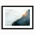 Contemporary Luxury Abstract Painting – White & Dark Blue Art