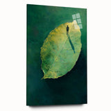 Abstract Minimalist Nature Art – Floating Leaf & Solitude Print