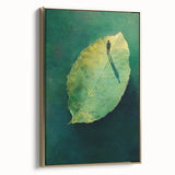 Abstract Minimalist Nature Art – Floating Leaf & Solitude Print