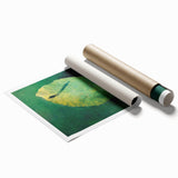 Abstract Minimalist Nature Art – Floating Leaf & Solitude Print