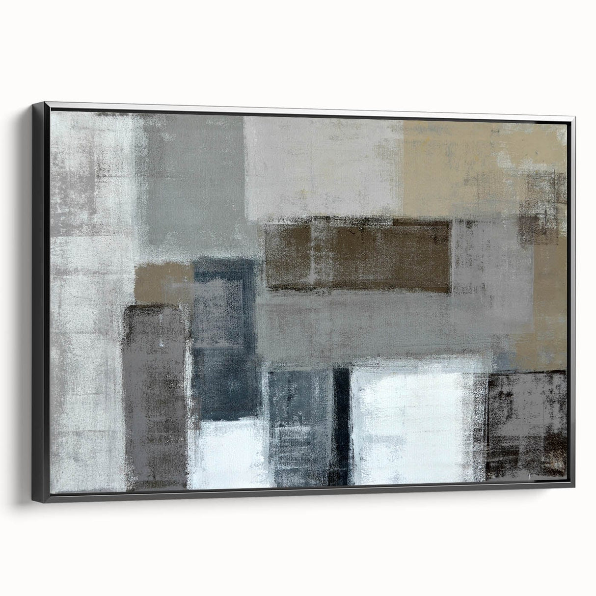 Modern Art Prints – Neutral Gray & Beige Geometric Abstract