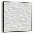 Timeless Textures Abstract Wall Art – Wavy Layered White Pattern