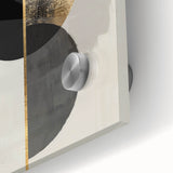 Earthen Harmony Abstracts – Gold & Black Geometric Wall Composition