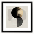 Earthen Harmony Abstracts – Gold & Black Geometric Wall Composition
