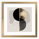 Earthen Harmony Abstracts – Gold & Black Geometric Wall Composition