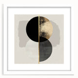 Earthen Harmony Abstracts – Gold & Black Geometric Wall Composition