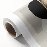 Earthen Harmony Abstracts – Gold & Black Geometric Wall Composition