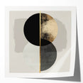 Earthen Harmony Abstracts – Gold & Black Geometric Wall Composition
