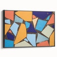 Large Abstract Wall Art – Colorful Geometric Mosaic Painting
