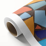 Large Abstract Wall Art – Colorful Geometric Mosaic Painting