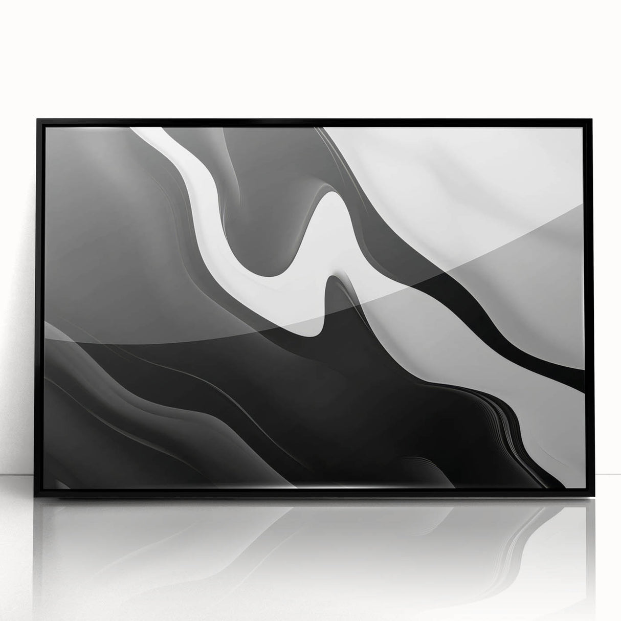 Contemporary Abstract Art Pieces – Fluid Black & White Contrast