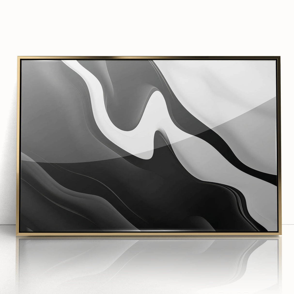 Contemporary Abstract Art Pieces – Fluid Black & White Contrast