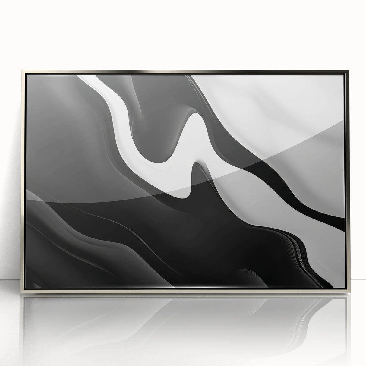 Contemporary Abstract Art Pieces – Fluid Black & White Contrast