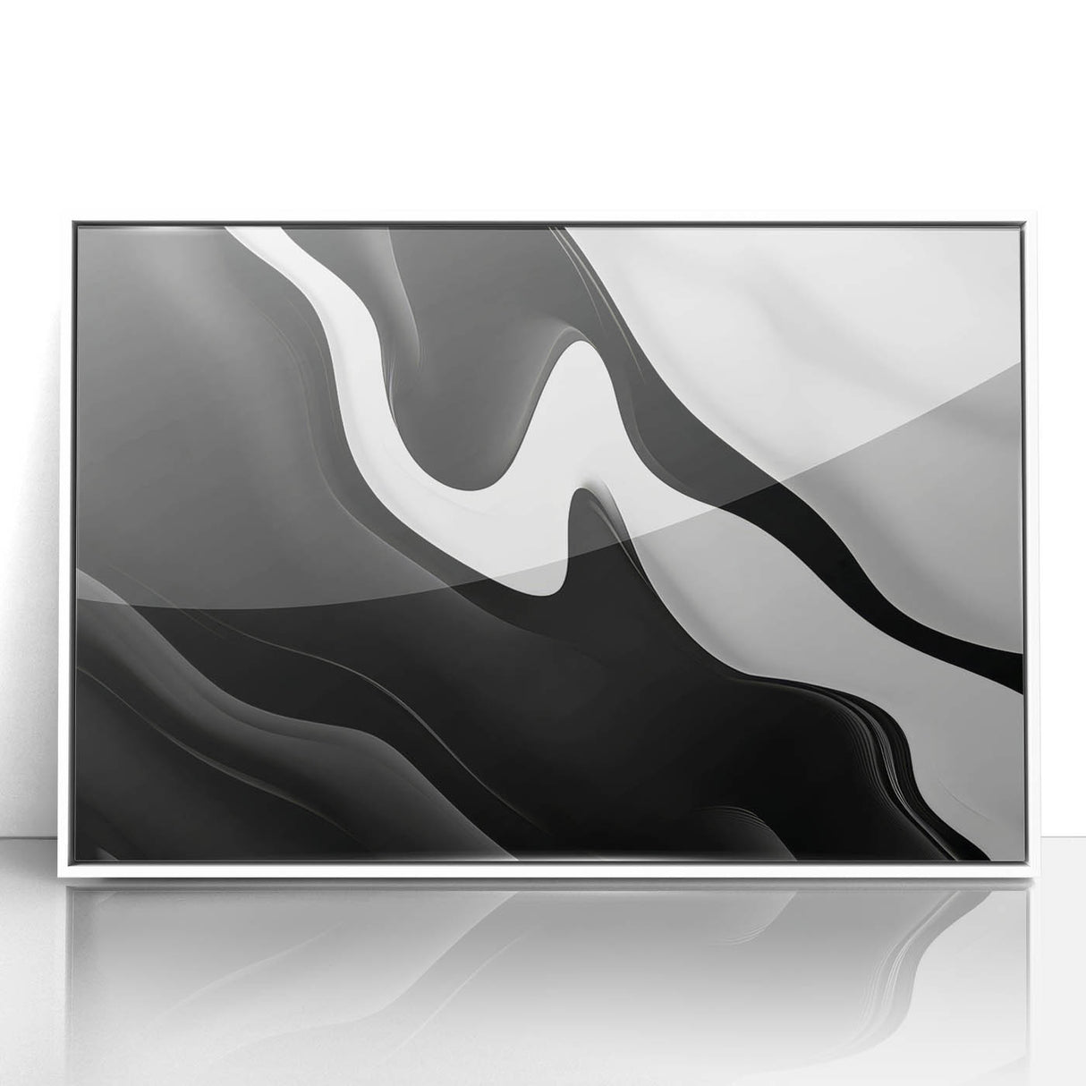 Contemporary Abstract Art Pieces – Fluid Black & White Contrast
