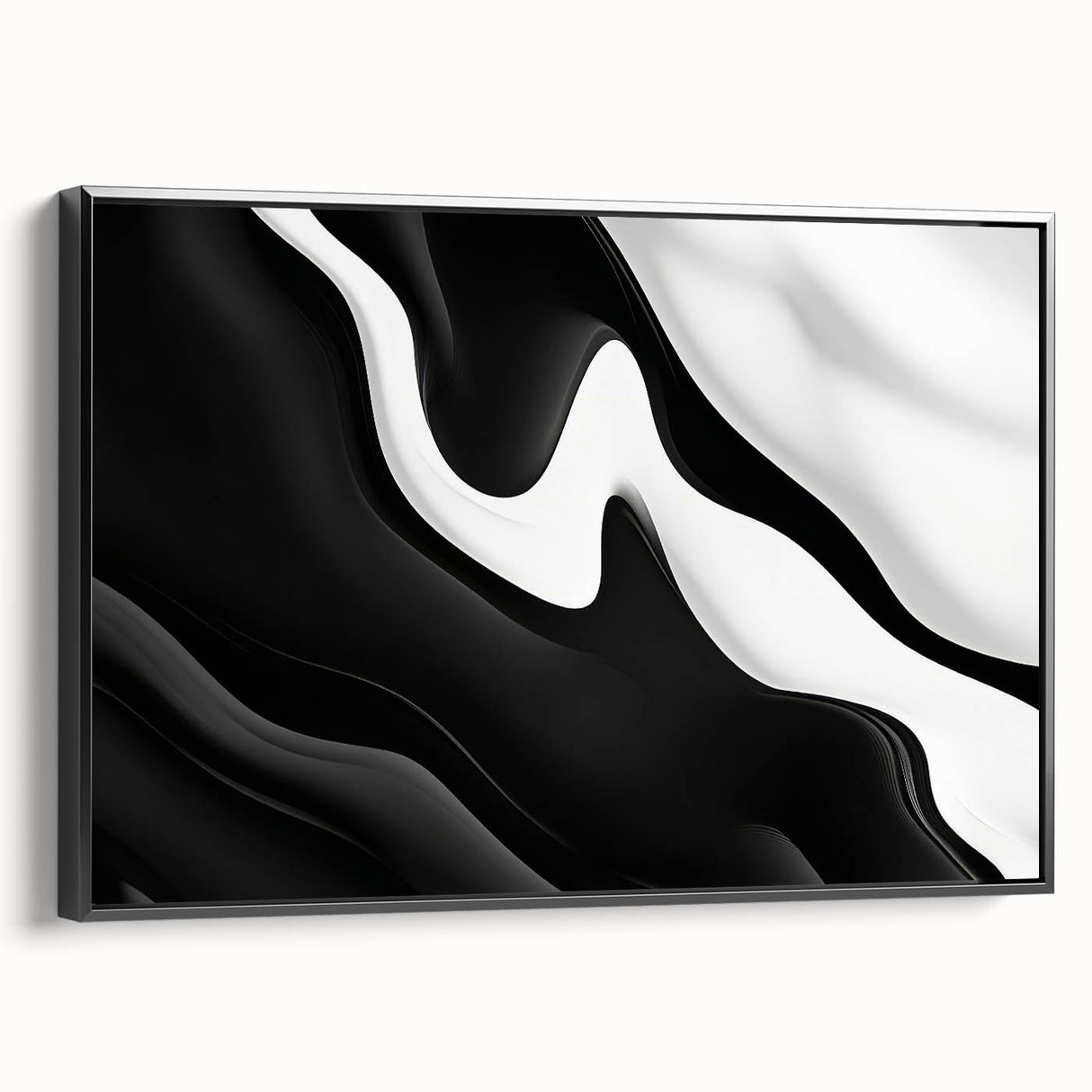 Contemporary Abstract Art Pieces – Fluid Black & White Contrast