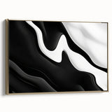 Contemporary Abstract Art Pieces – Fluid Black & White Contrast