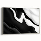 Contemporary Abstract Art Pieces – Fluid Black & White Contrast