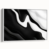 Contemporary Abstract Art Pieces – Fluid Black & White Contrast