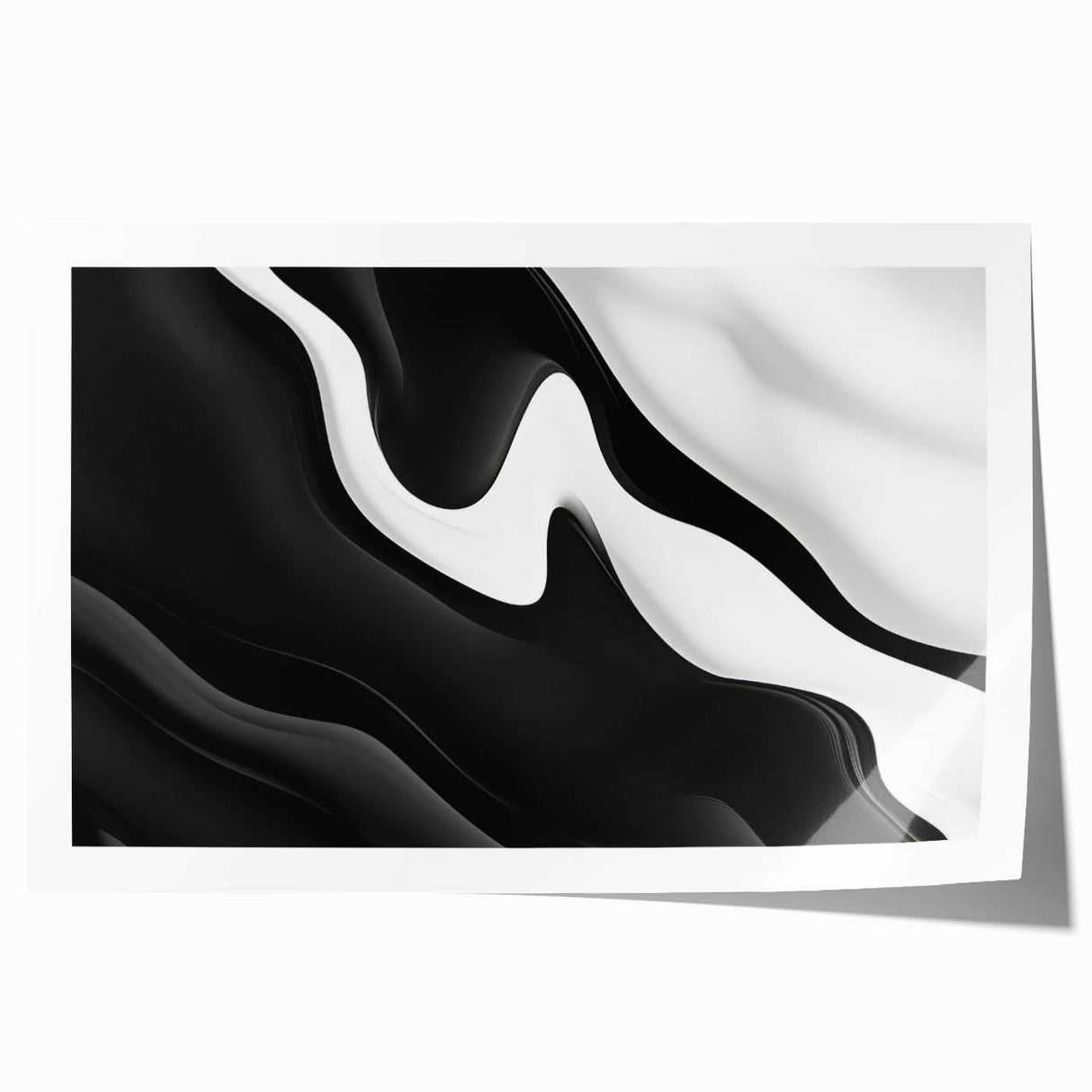 Contemporary Abstract Art Pieces – Fluid Black & White Contrast