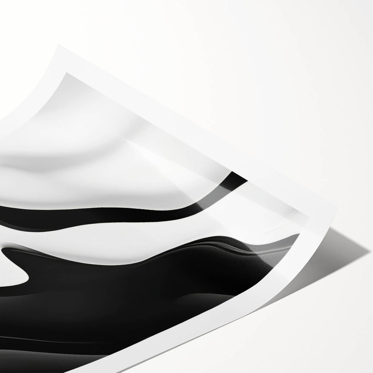 Contemporary Abstract Art Pieces – Fluid Black & White Contrast