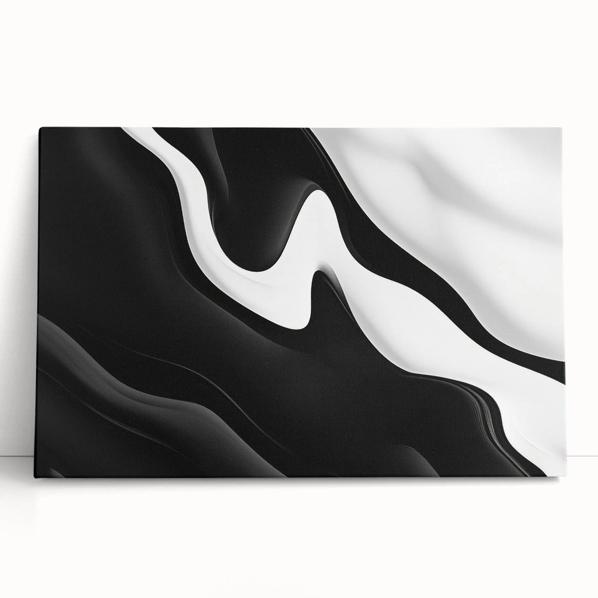 Contemporary Abstract Art Pieces – Fluid Black & White Contrast