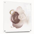 Abstract Geometric Framed Art – Minimalist Beige & Gold Wall Decor