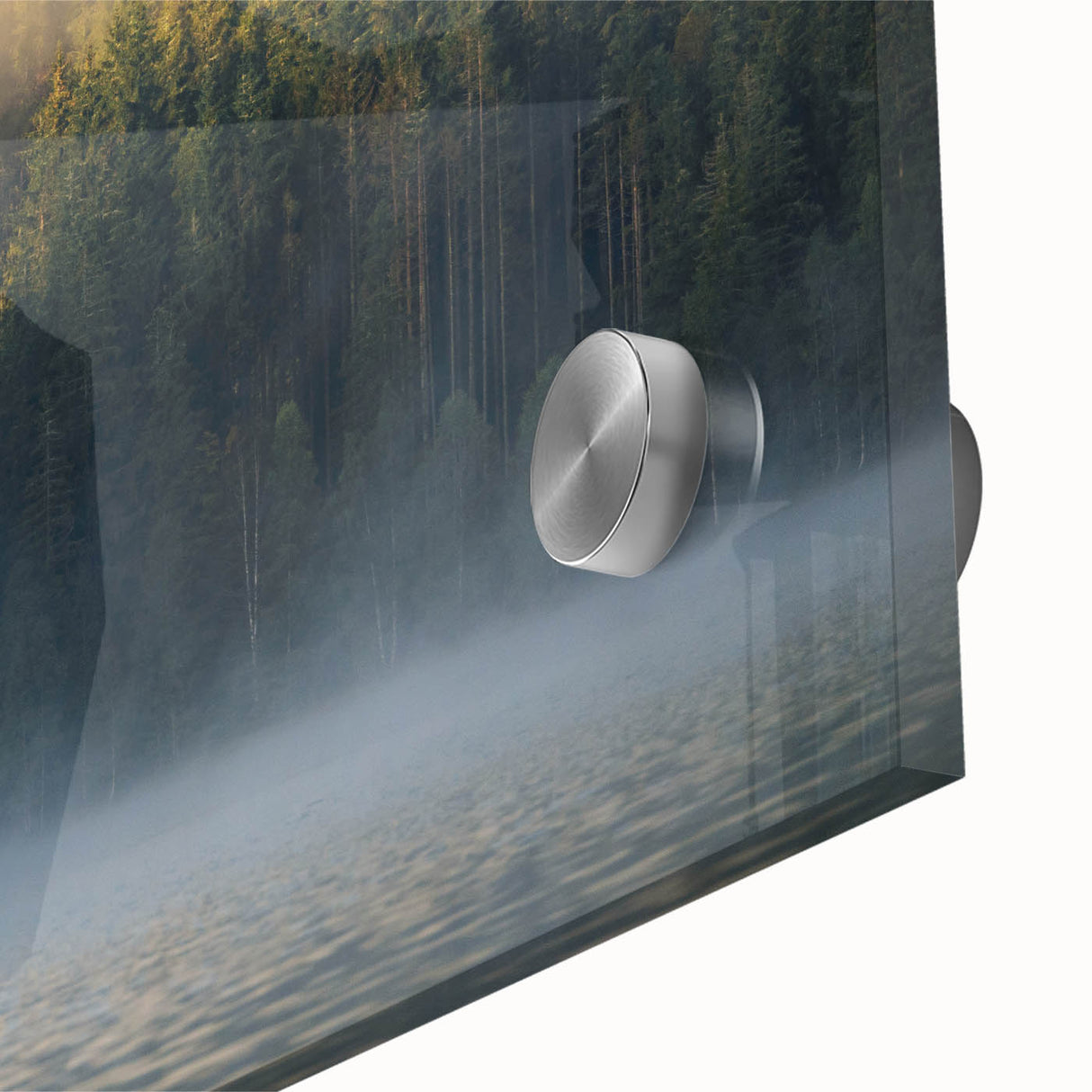 Calming Landscape Acrylic Prints – Misty Forest & Lake View