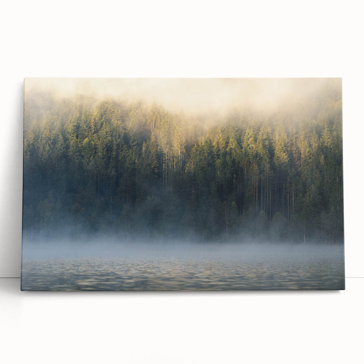 Calming Landscape Acrylic Prints – Misty Forest & Lake View