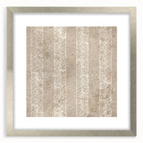 Contemporary Framed Abstract Art – Olive Green Minimalist Pattern