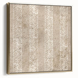 Contemporary Framed Abstract Art – Olive Green Minimalist Pattern