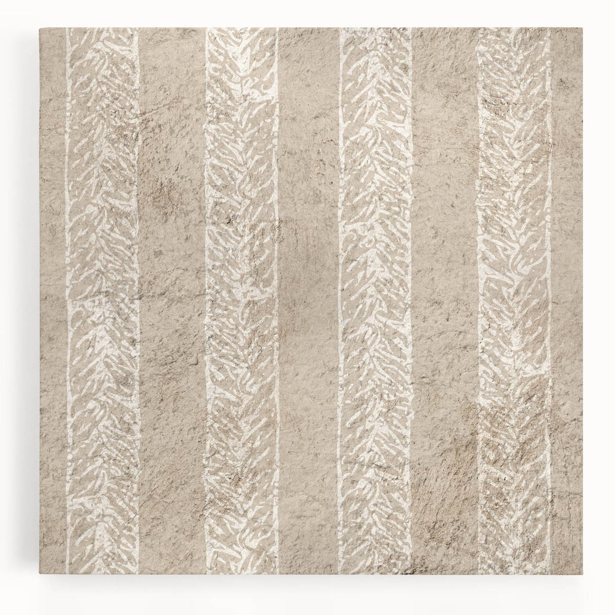 Contemporary Framed Abstract Art – Olive Green Minimalist Pattern