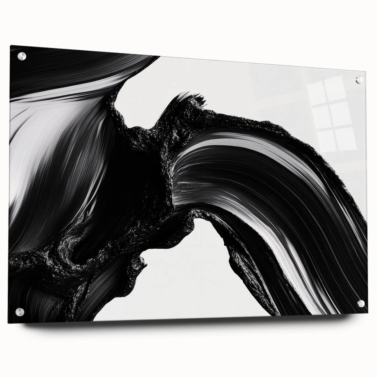 Bold Abstract Wall Art Collection – Expressive Black Brush Strokes