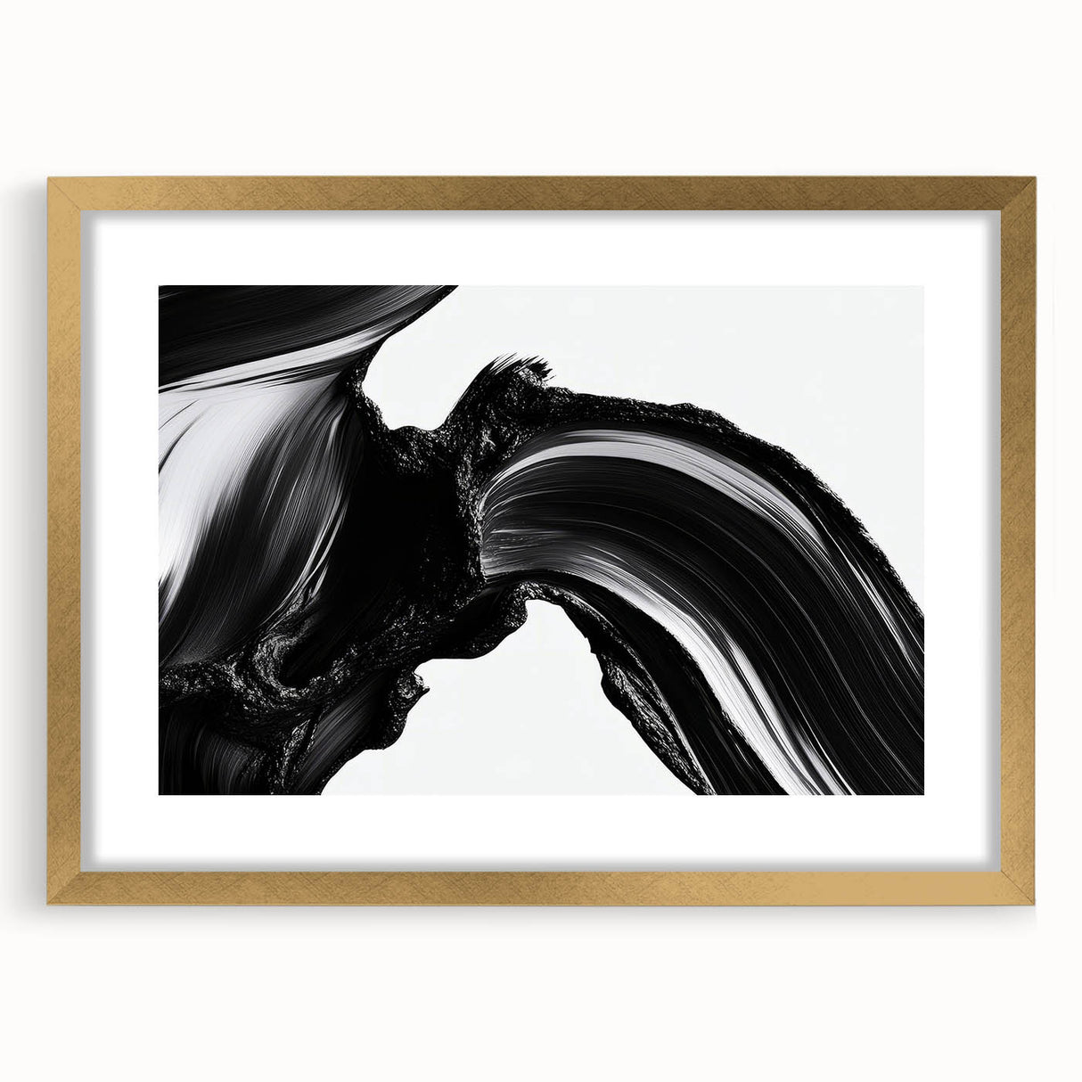 Bold Abstract Wall Art Collection – Expressive Black Brush Strokes