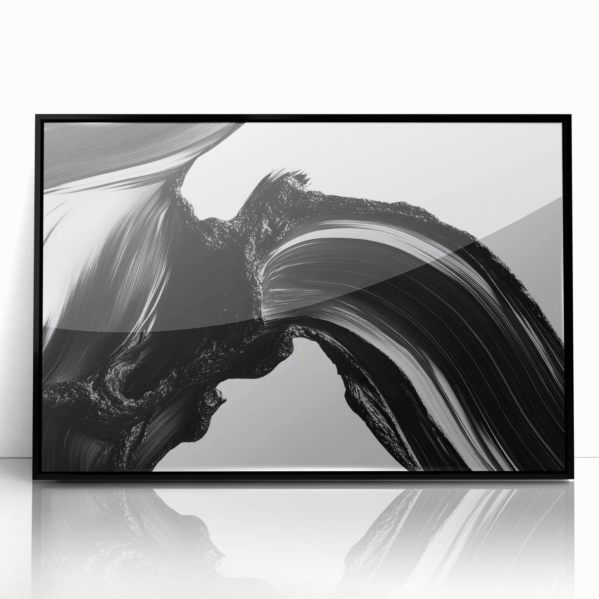 Bold Abstract Wall Art Collection – Expressive Black Brush Strokes