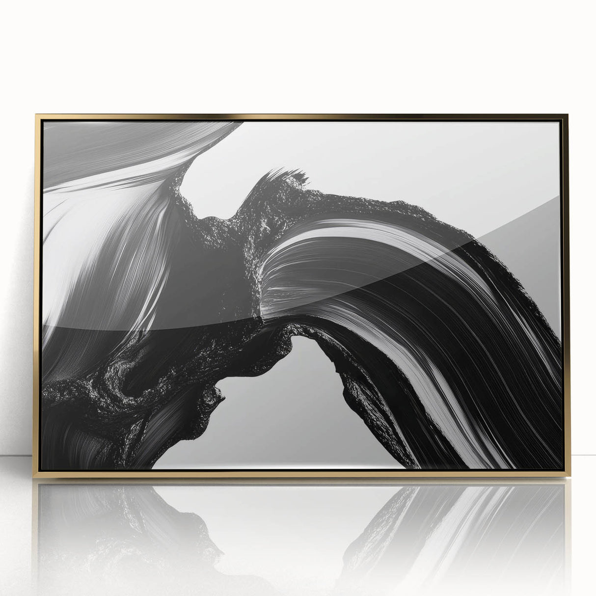 Bold Abstract Wall Art Collection – Expressive Black Brush Strokes