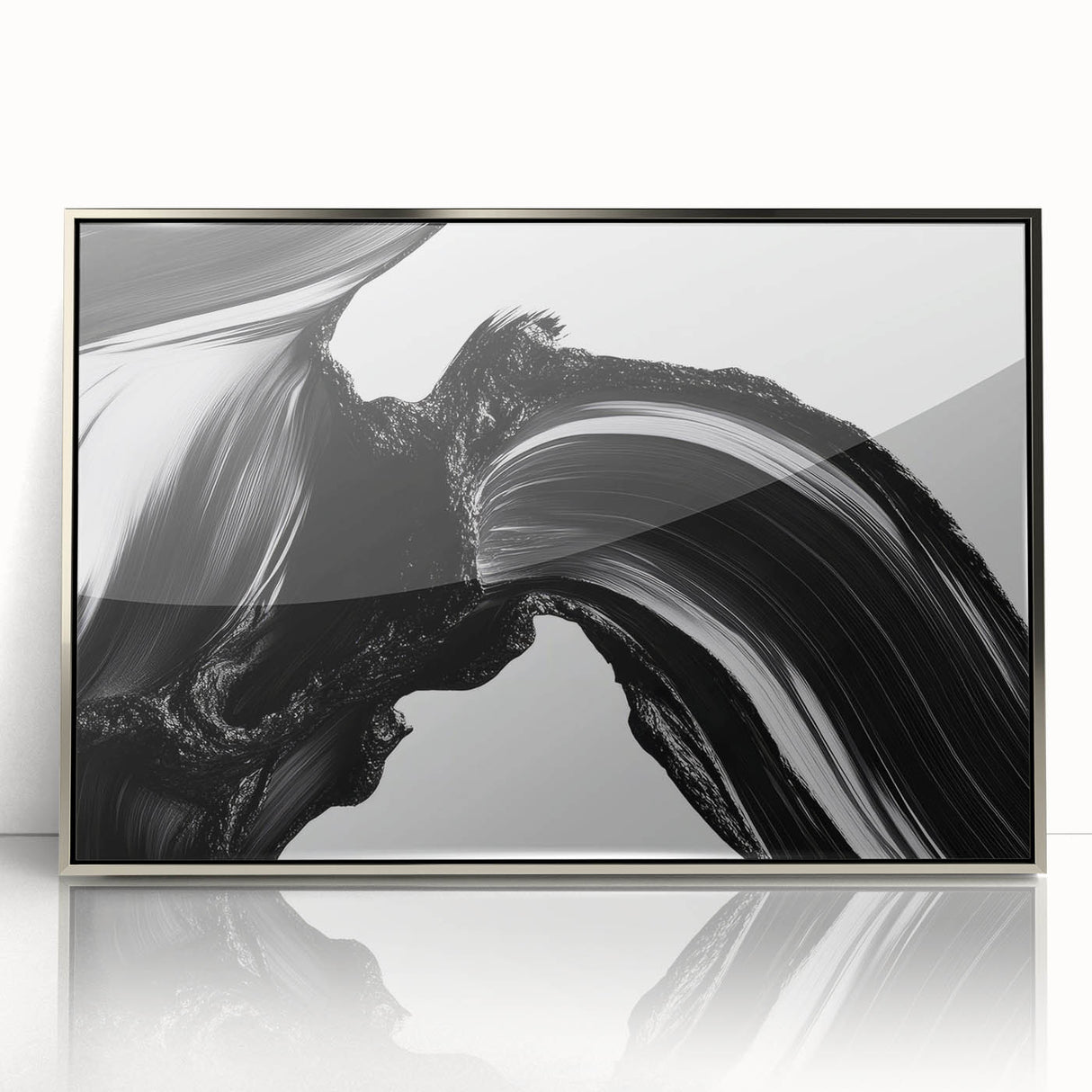 Bold Abstract Wall Art Collection – Expressive Black Brush Strokes