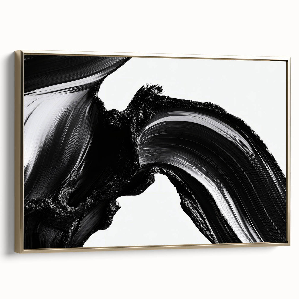 Bold Abstract Wall Art Collection – Expressive Black Brush Strokes