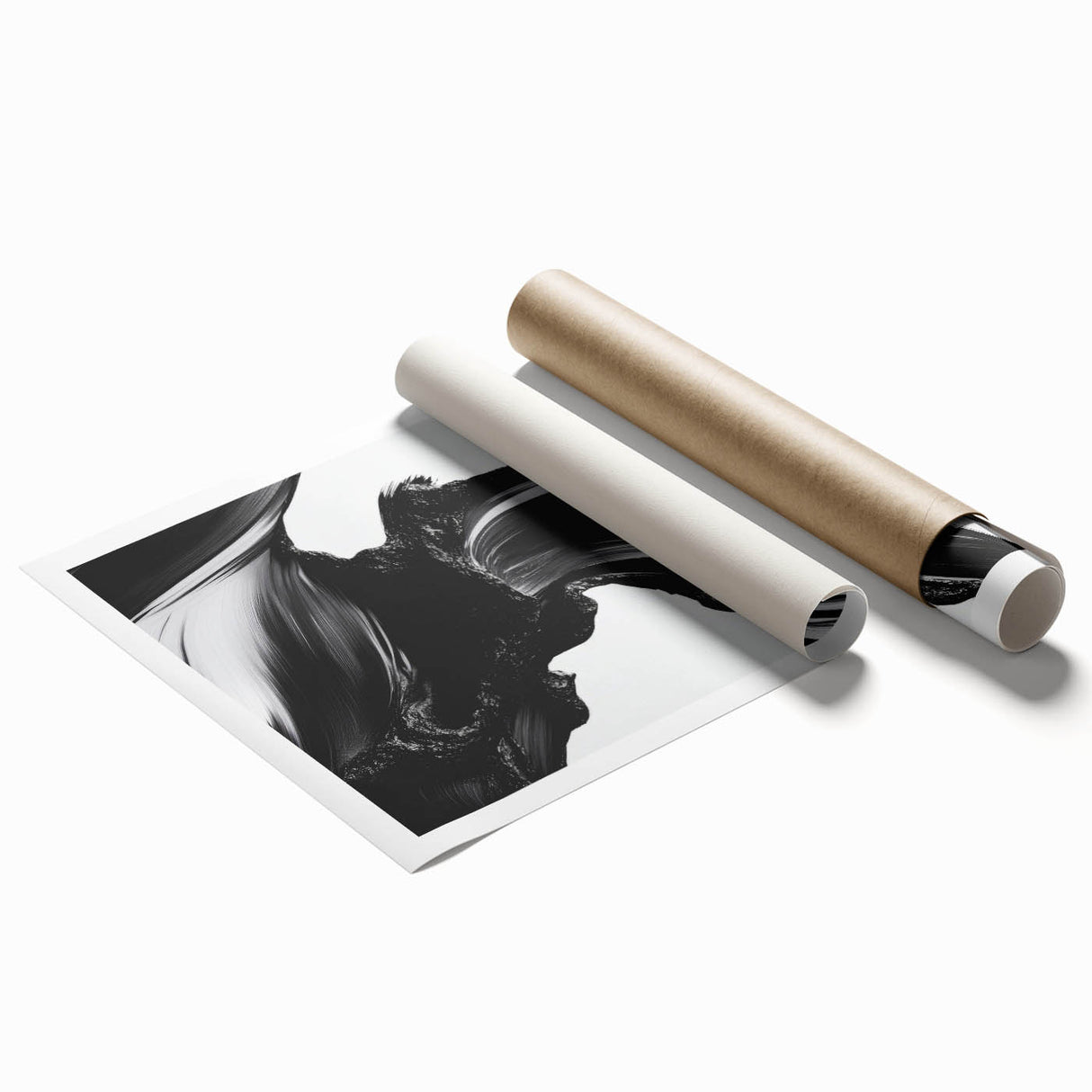 Bold Abstract Wall Art Collection – Expressive Black Brush Strokes