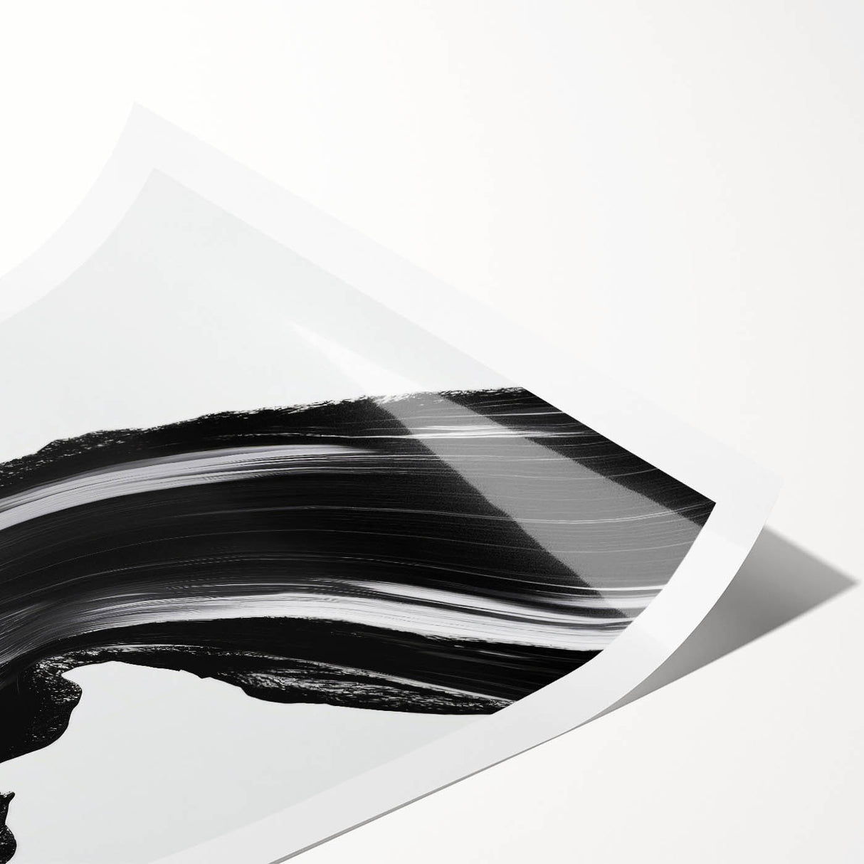 Bold Abstract Wall Art Collection – Expressive Black Brush Strokes