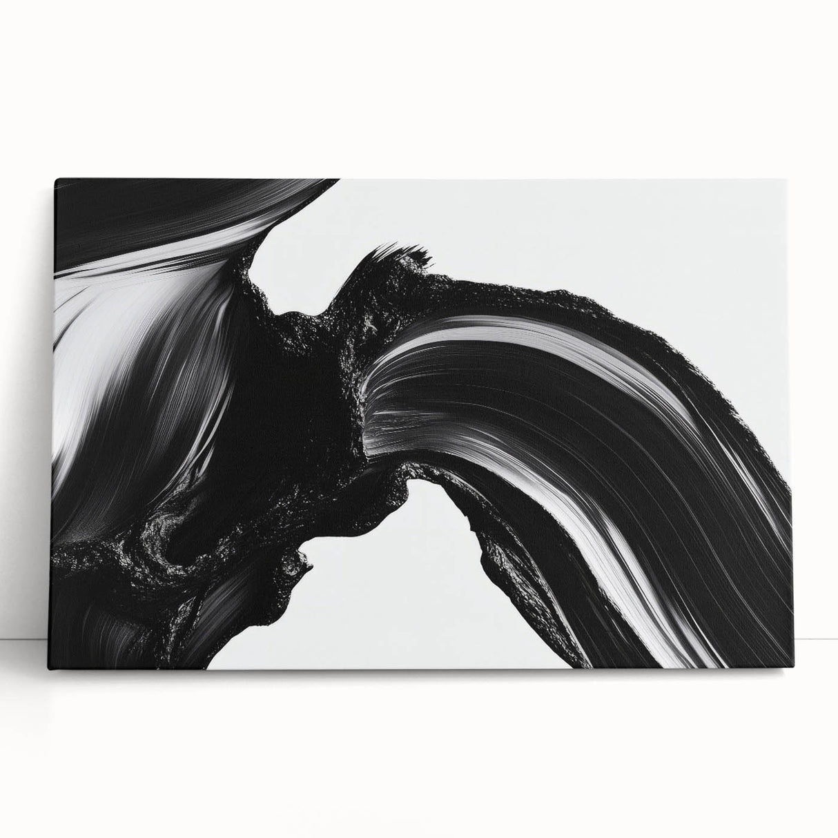 Bold Abstract Wall Art Collection – Expressive Black Brush Strokes