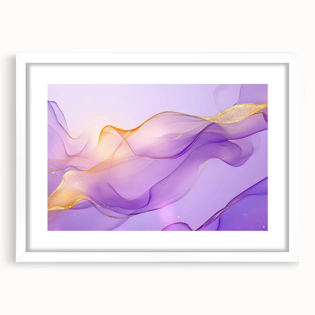 Premium Abstract Canvas Prints – Purple & Gold Luxury Wall Art