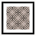 Earthen Harmony Abstracts - Neutral Star Pattern Abstract Wall Art