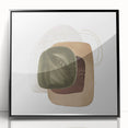Contemporary Minimalist Wall Art – Forest Green Geometric Print