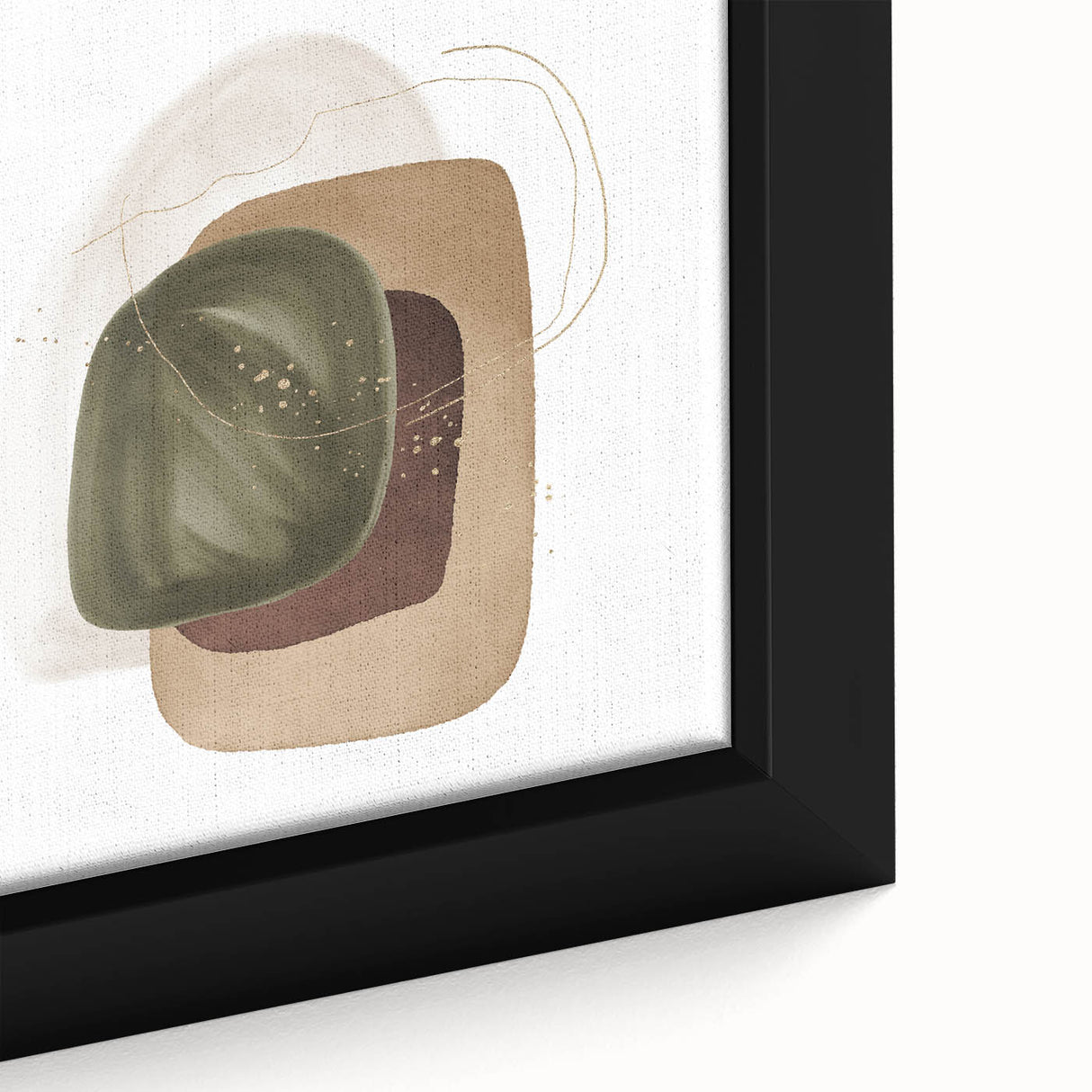 Contemporary Minimalist Wall Art – Forest Green Geometric Print