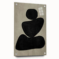 Minimalist Abstract Wall Art - Black and Olive Green Zen Print