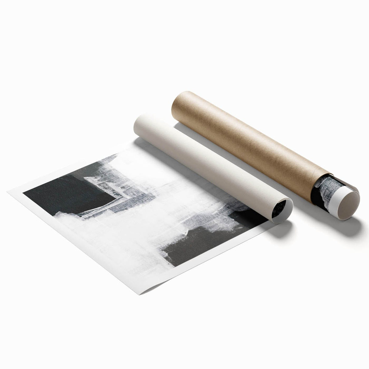 Earthen Harmony Abstracts - Black and White Wall Art