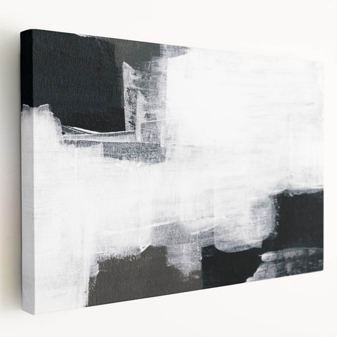 Earthen Harmony Abstracts - Black and White Wall Art