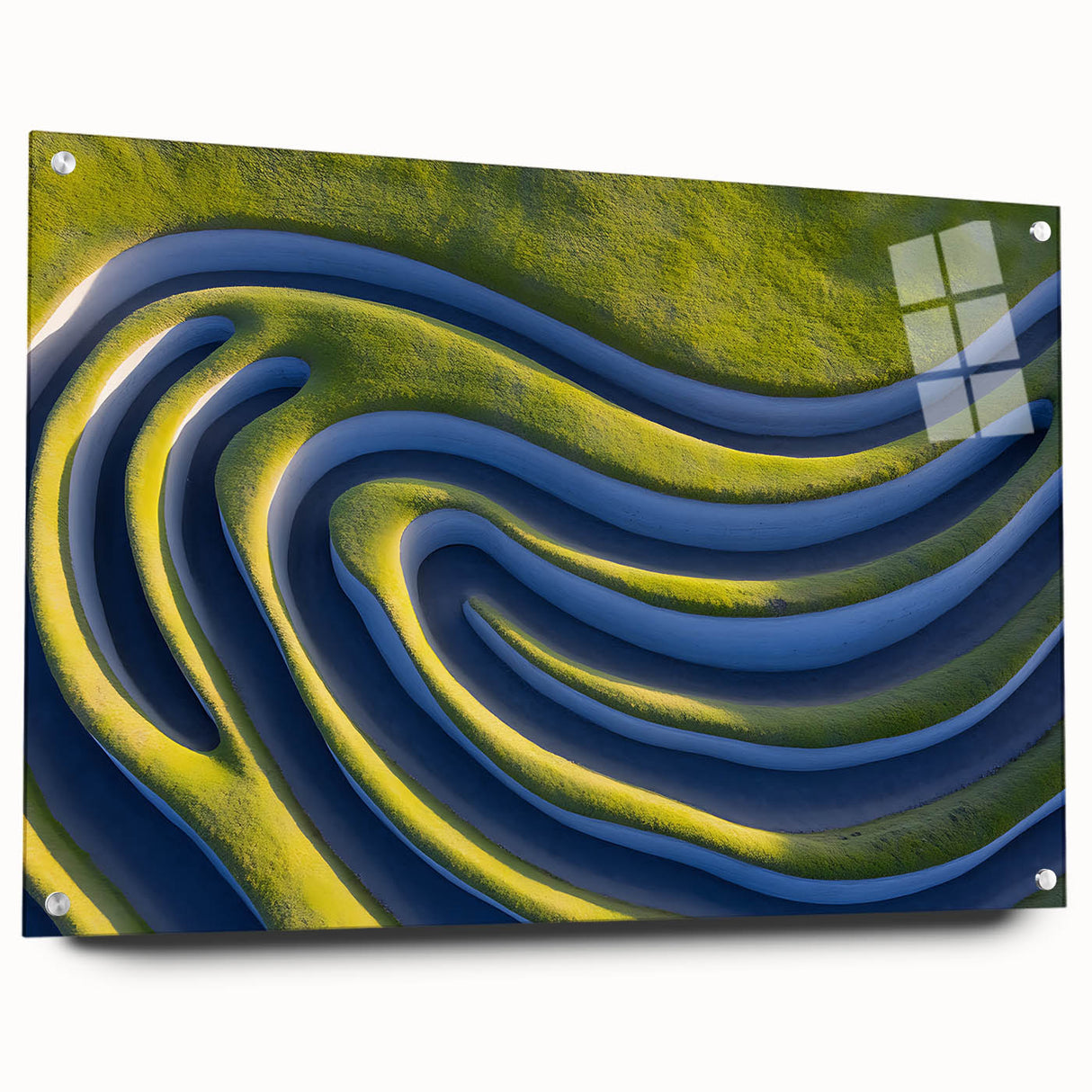 Abstract Minimalist Landscape Art – Modern Organic Waves Print